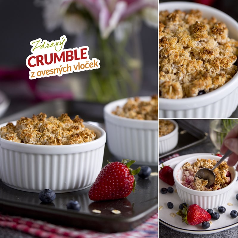 Zdravý jahodový crumble - recept Bajola