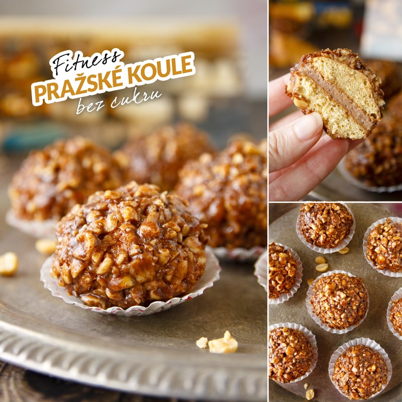 Zdravé pražské koule recept bez cukru a másla - zákusek Bajola