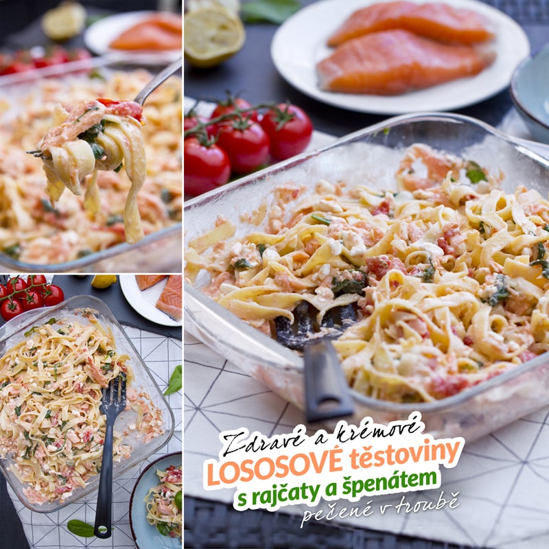 Zdravé lososové těstoviny  - recept Bajolafit